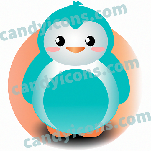 A loveable, cuddly penguin  app icon - ai app icon generator - phone app icon - app icon aesthetic