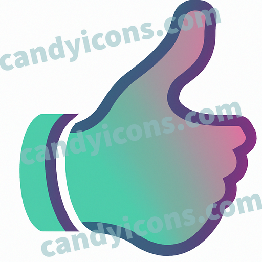 A stylized thumbs up icon  app icon - ai app icon generator - phone app icon - app icon aesthetic