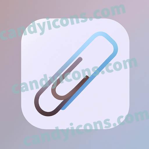 A minimalist paperclip  app icon - ai app icon generator - phone app icon - app icon aesthetic