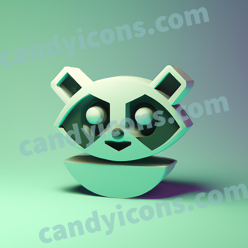 A whimsical and mischievous raccoon  app icon - ai app icon generator - phone app icon - app icon aesthetic