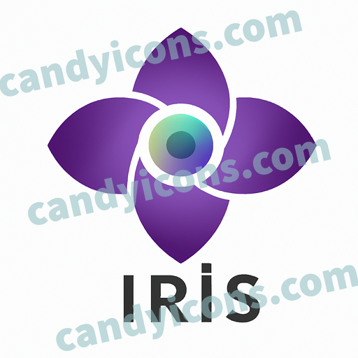 A fresh and lovely purple iris  app icon - ai app icon generator - phone app icon - app icon aesthetic