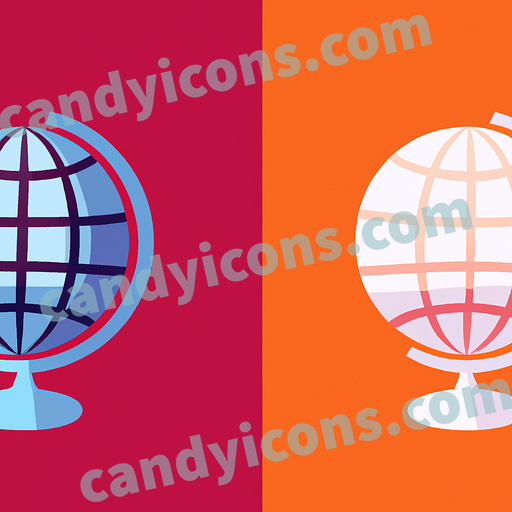 A stylized globe  app icon - ai app icon generator - phone app icon - app icon aesthetic