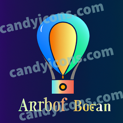 A whimsical hot air balloon  app icon - ai app icon generator - phone app icon - app icon aesthetic