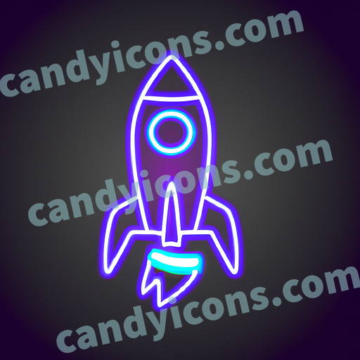 A cartoon-style rocket ship app icon - ai app icon generator - phone app icon - app icon aesthetic
