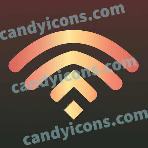 A stylized WiFi symbol with signal bars  app icon - ai app icon generator - phone app icon - app icon aesthetic
