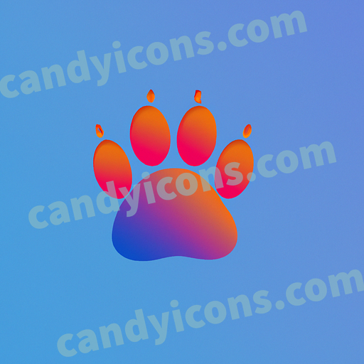 A stylized paw print app icon - ai app icon generator - phone app icon - app icon aesthetic