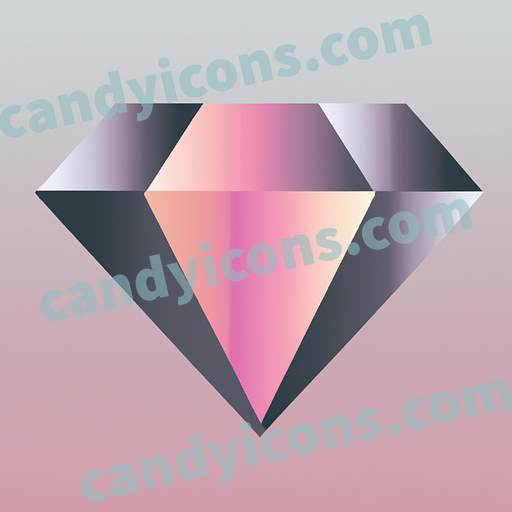 A stylized diamond with facets  app icon - ai app icon generator - phone app icon - app icon aesthetic
