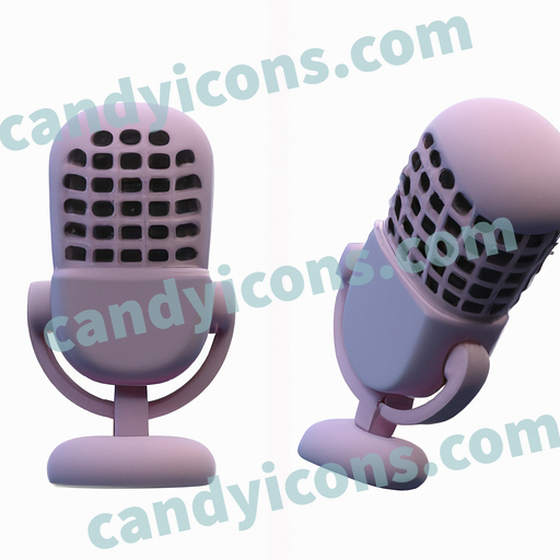 A stylized microphone  app icon - ai app icon generator - phone app icon - app icon aesthetic