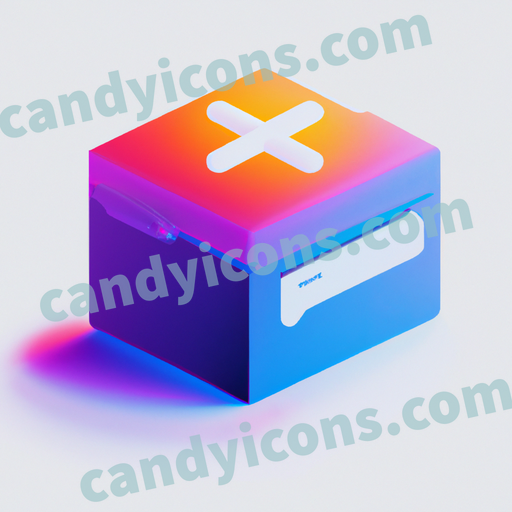 archive box x mark icon app icon - ai app icon generator - phone app icon - app icon aesthetic