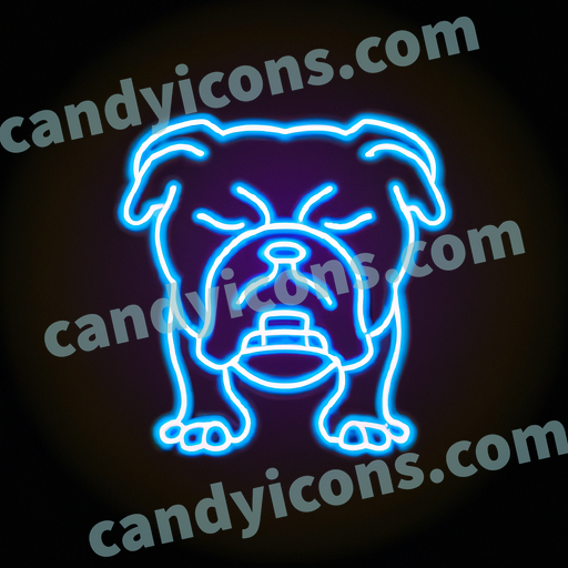 A comically-scowling bulldog  app icon - ai app icon generator - phone app icon - app icon aesthetic