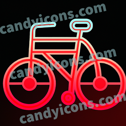 A vintage red bicycle with white tires  app icon - ai app icon generator - phone app icon - app icon aesthetic