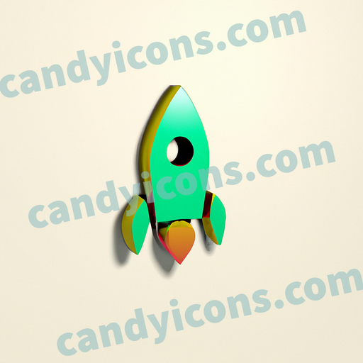 A cartoon-style rocket ship app icon - ai app icon generator - phone app icon - app icon aesthetic