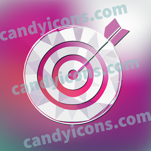 A stylized target with a bulls-eye  app icon - ai app icon generator - phone app icon - app icon aesthetic