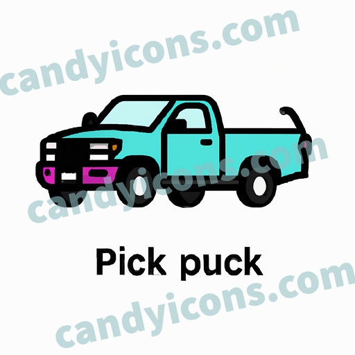 A sturdy and dependable pickup truck  app icon - ai app icon generator - phone app icon - app icon aesthetic