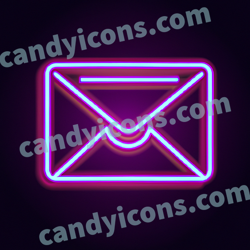 A stylized mail envelope with a stamp  app icon - ai app icon generator - phone app icon - app icon aesthetic