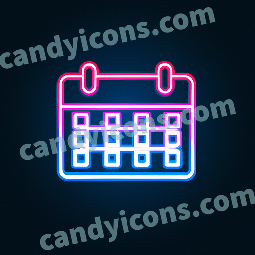 A stylized calendar  app icon - ai app icon generator - phone app icon - app icon aesthetic