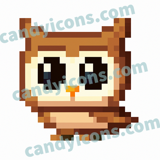 A playful, wide-eyed baby owl  app icon - ai app icon generator - phone app icon - app icon aesthetic