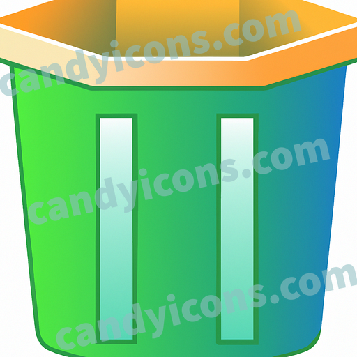 A stylized bin with a lid  app icon - ai app icon generator - phone app icon - app icon aesthetic