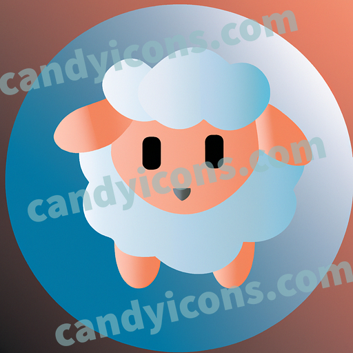 A cute, cartoon-style sheep  app icon - ai app icon generator - phone app icon - app icon aesthetic