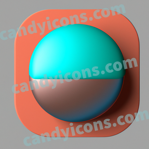 a semi-circle shape app icon - ai app icon generator - phone app icon - app icon aesthetic