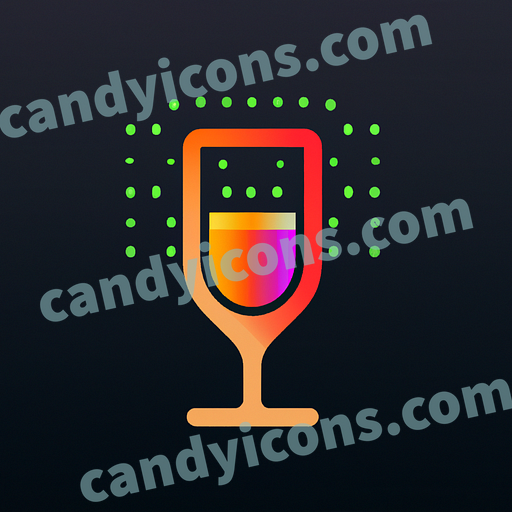 a champagne glass app icon - ai app icon generator - phone app icon - app icon aesthetic