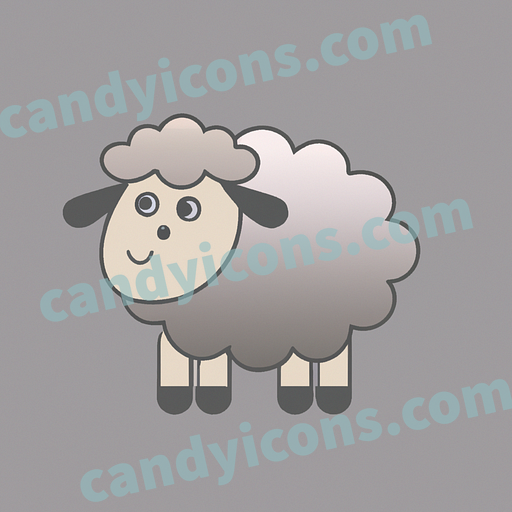 A cute, cartoon-style sheep  app icon - ai app icon generator - phone app icon - app icon aesthetic