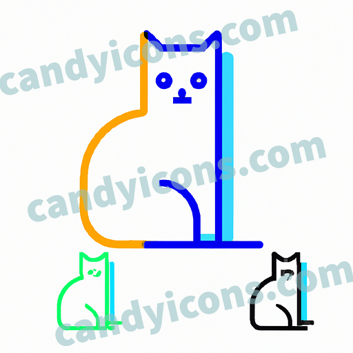 A charming and curious house cat  app icon - ai app icon generator - phone app icon - app icon aesthetic