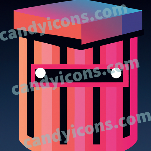A stylized bin with a lid  app icon - ai app icon generator - phone app icon - app icon aesthetic