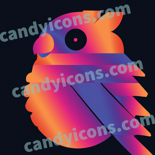 A vibrant, colorful parrot  app icon - ai app icon generator - phone app icon - app icon aesthetic