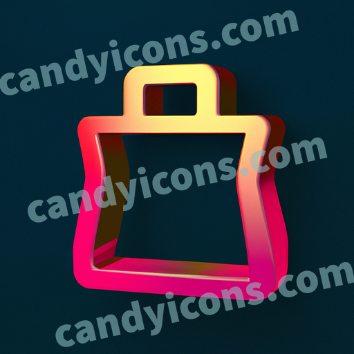 A stylized shopping bag  app icon - ai app icon generator - phone app icon - app icon aesthetic