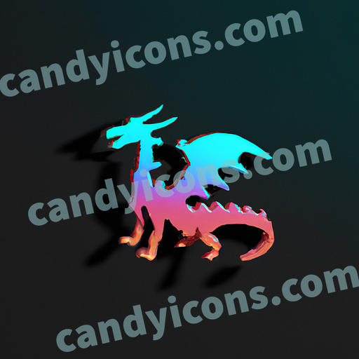 A majestic and powerful dragon  app icon - ai app icon generator - phone app icon - app icon aesthetic