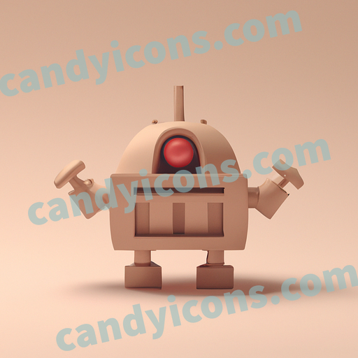 A fun, cartoon-style robot  app icon - ai app icon generator - phone app icon - app icon aesthetic