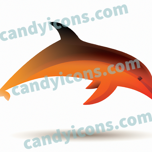 A playful and energetic dolphin with fins  app icon - ai app icon generator - phone app icon - app icon aesthetic