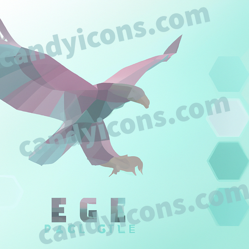 A majestic eagle in flight  app icon - ai app icon generator - phone app icon - app icon aesthetic