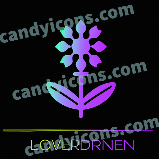 A fragrant lavender blossom with stem and leaves  app icon - ai app icon generator - phone app icon - app icon aesthetic