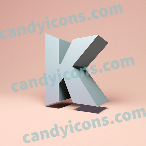 A bold, san serif letter K  app icon - ai app icon generator - phone app icon - app icon aesthetic