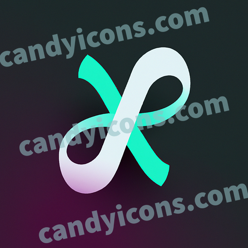 A stylized infinity symbol  app icon - ai app icon generator - phone app icon - app icon aesthetic