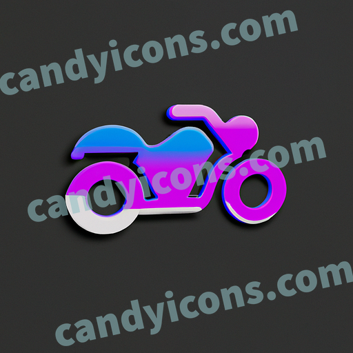 A sleek, speedy motorbike  app icon - ai app icon generator - phone app icon - app icon aesthetic