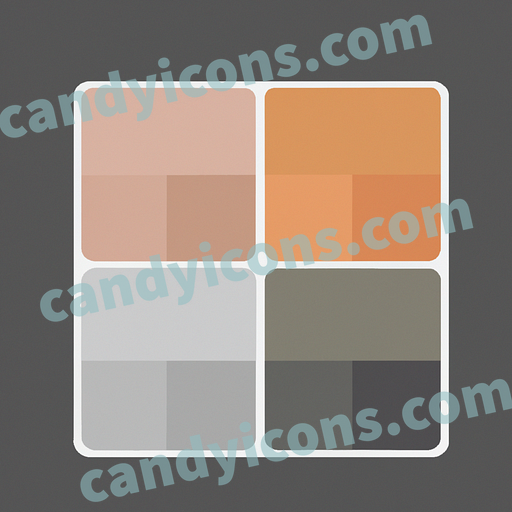A minimalist paint palette app icon - ai app icon generator - phone app icon - app icon aesthetic
