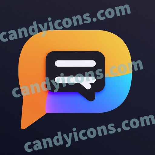 A stylized chat bubble app icon - ai app icon generator - phone app icon - app icon aesthetic