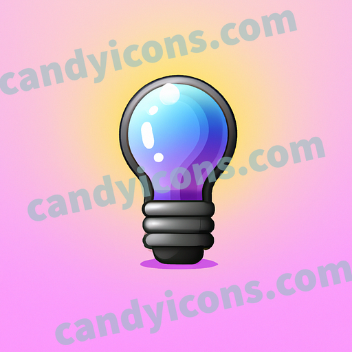A minimalist lightbulb  app icon - ai app icon generator - phone app icon - app icon aesthetic