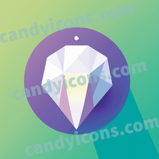 A stylized diamond gemstone  app icon - ai app icon generator - phone app icon - app icon aesthetic