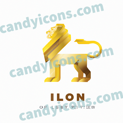 A majestic lion  app icon - ai app icon generator - phone app icon - app icon aesthetic