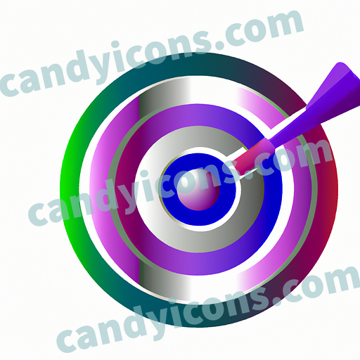 A stylized target with a bulls-eye  app icon - ai app icon generator - phone app icon - app icon aesthetic