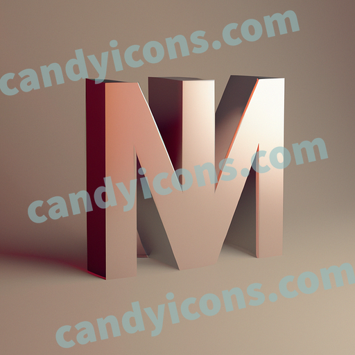 A mod, retro letter M with swoops and curves  app icon - ai app icon generator - phone app icon - app icon aesthetic