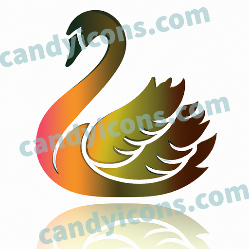 An elegant and majestic swan  app icon - ai app icon generator - phone app icon - app icon aesthetic