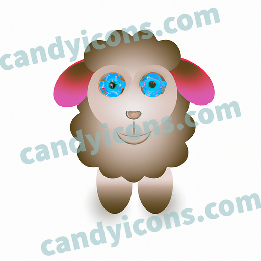 A cute, cartoon-style sheep  app icon - ai app icon generator - phone app icon - app icon aesthetic