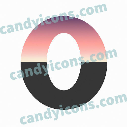 A bold and italicized letter O  app icon - ai app icon generator - phone app icon - app icon aesthetic