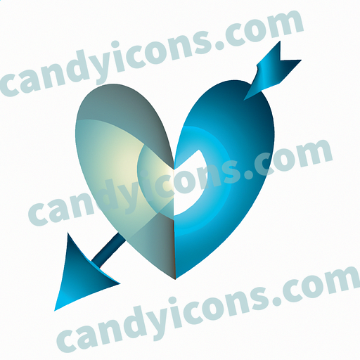 A stylized heart with an arrow through it  app icon - ai app icon generator - phone app icon - app icon aesthetic