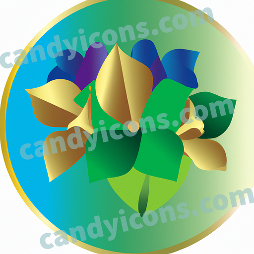 A vibrant and energetic bougainvillea blossom  app icon - ai app icon generator - phone app icon - app icon aesthetic